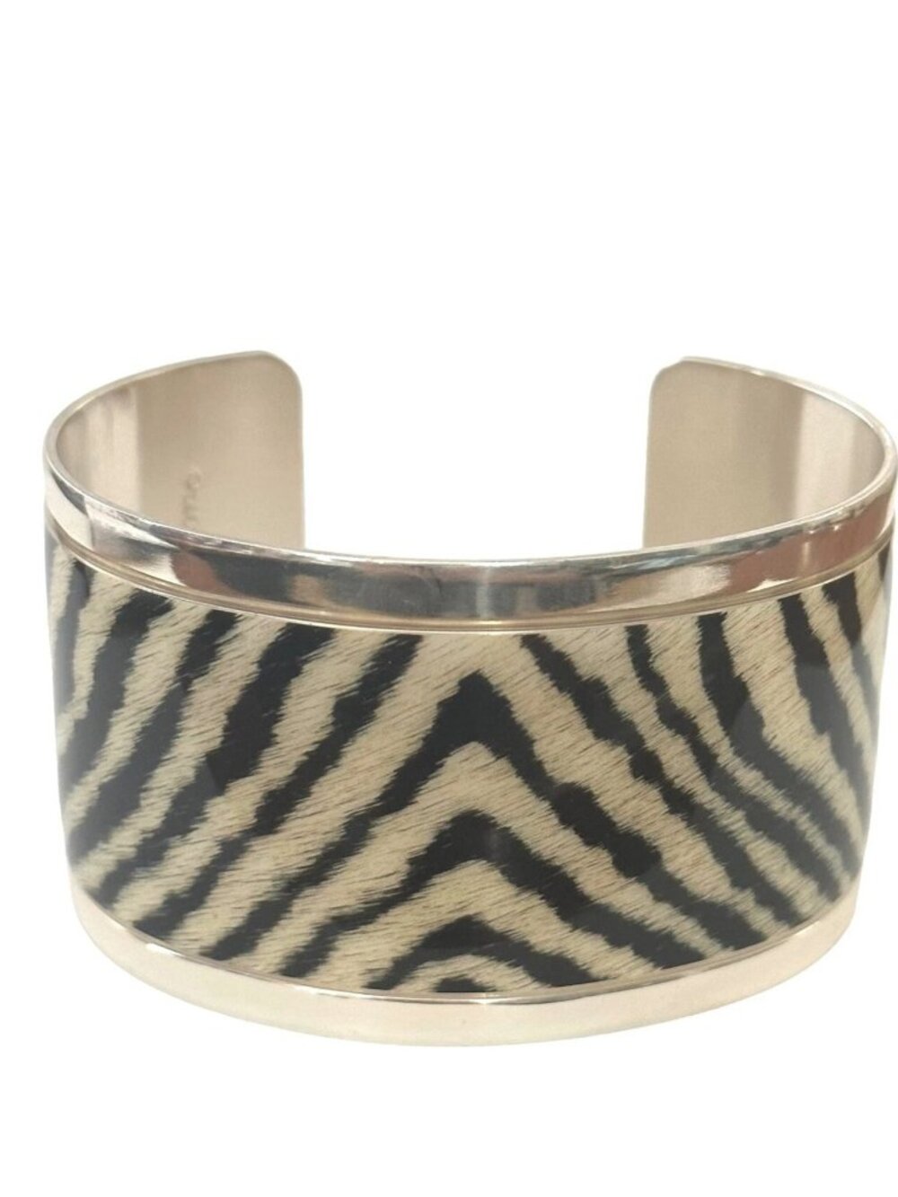 Brighton Pop Appeal Cuff Bracelet zebra stripe print black white wide JF8113 $98